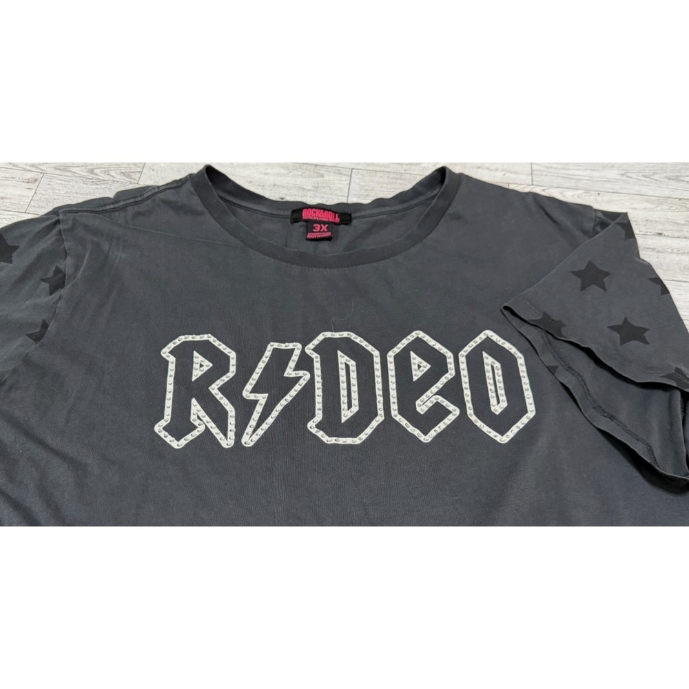 Rock and Roll Denim Women's Rodeo Short Sleeve Graphic Tee BW21T05410 3X XXXL